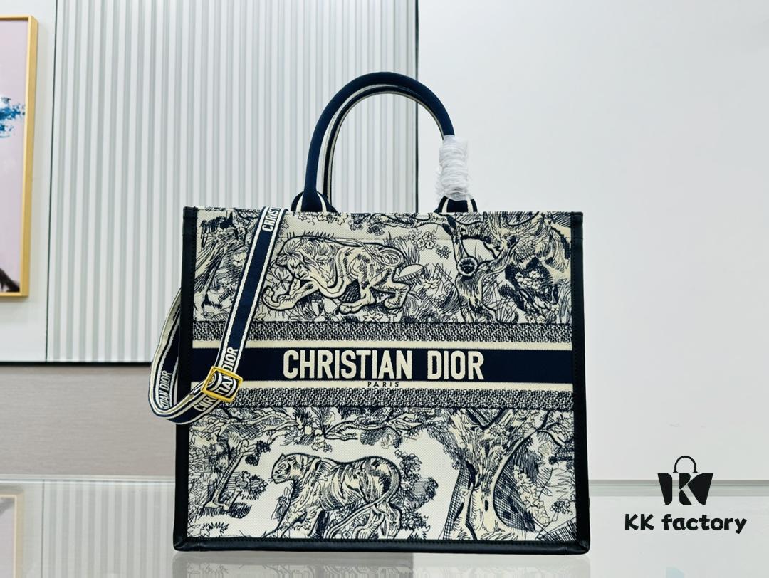 6930a34c6e68136f4d9abd34 White with Blue Tiger, Large Size Dior Book Tote 24 Spring/Summer New Arrival