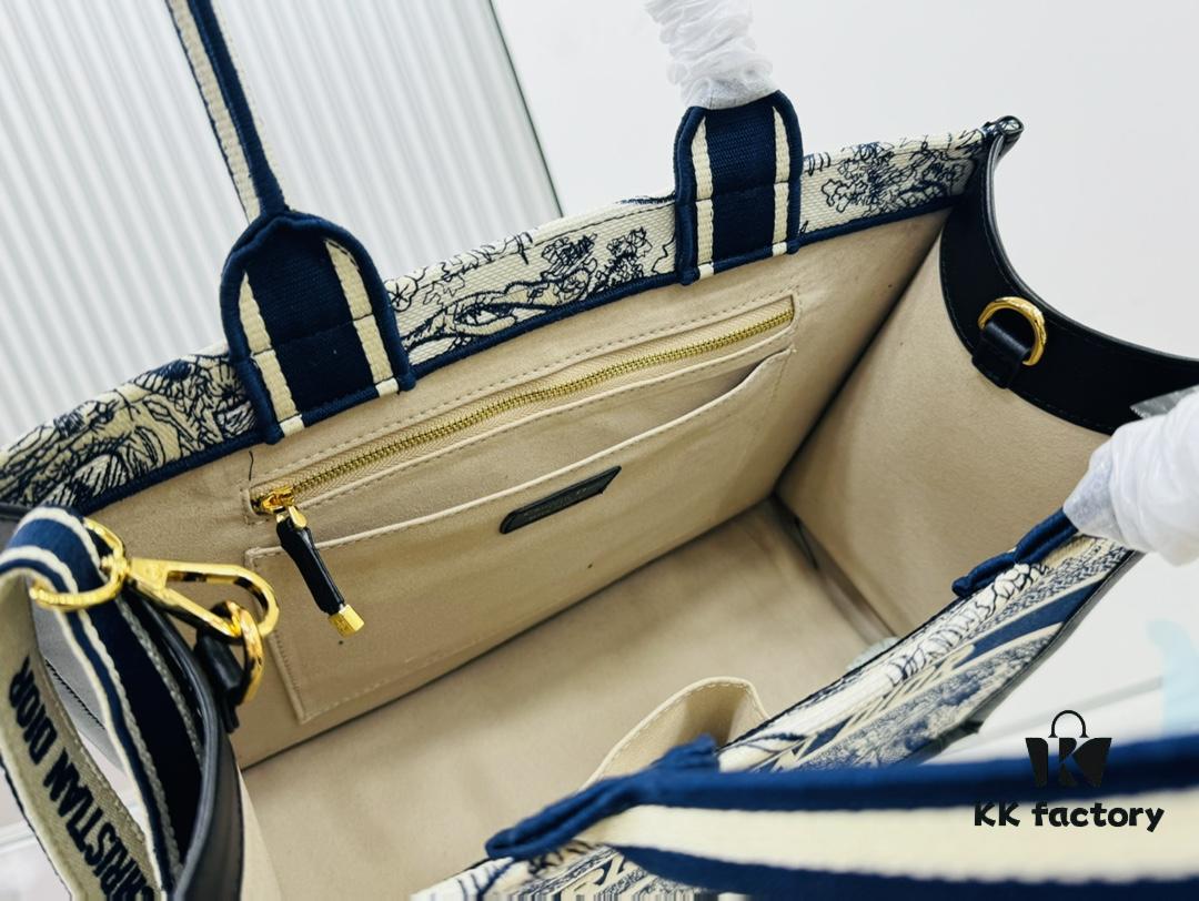 6930a34d6e68136f4d9abd35 White with Blue Tiger, Medium Size Dior Book Tote 24 Spring/Summer New Arrival