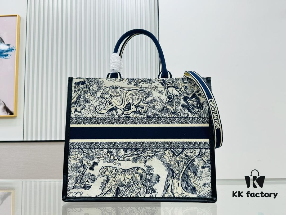 6930a34d6e68136f4d9abd38 White with Blue Tiger, Large Size Dior Book Tote 24 Spring/Summer New Arrival