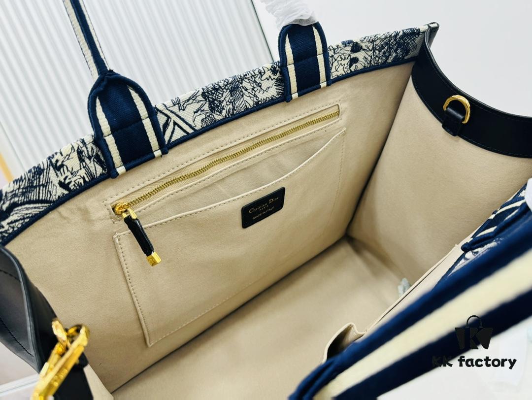 6930a3506e68136f4d9abd3d White with Blue Tiger, Large Size Dior Book Tote 24 Spring/Summer New Arrival