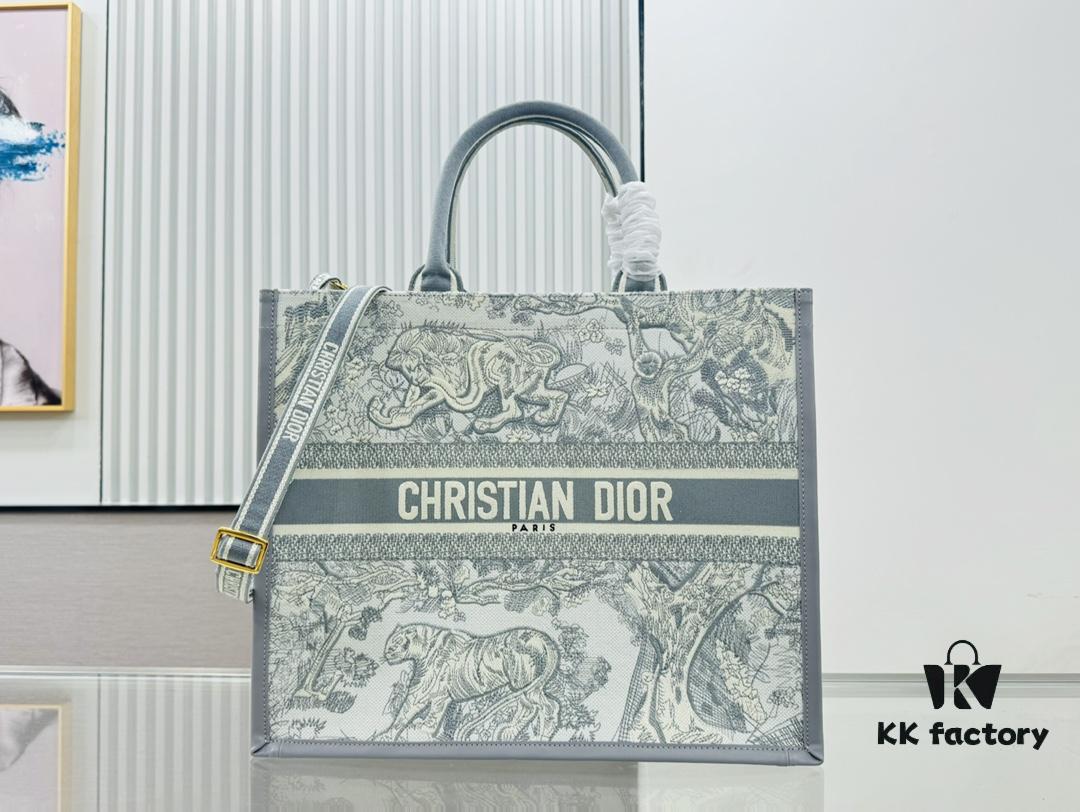 6930a3516e68136f4d9abd3e Dior Book Tote 24 Early Spring New Arrival Large Size with Leather Trim