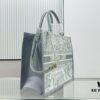 6930a3516e68136f4d9abd3f Dior Book Tote24 Early Spring New Arrival with Leather Trim Large Size