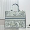 6930a3526e68136f4d9abd42 Dior Book Tote24 Early Spring New Arrival with Leather Trim Large Size