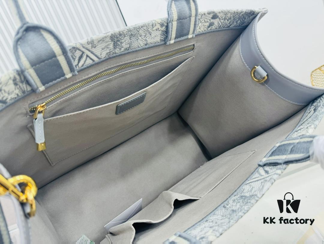 6930a3546e68136f4d9abd45 Dior Book Tote24 Early Spring New Arrival with Leather Trim Large Size