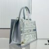 6930a3566e68136f4d9abd4a Dior Book Tote24 Early Spring New Arrival Medium Size with Leather Trim