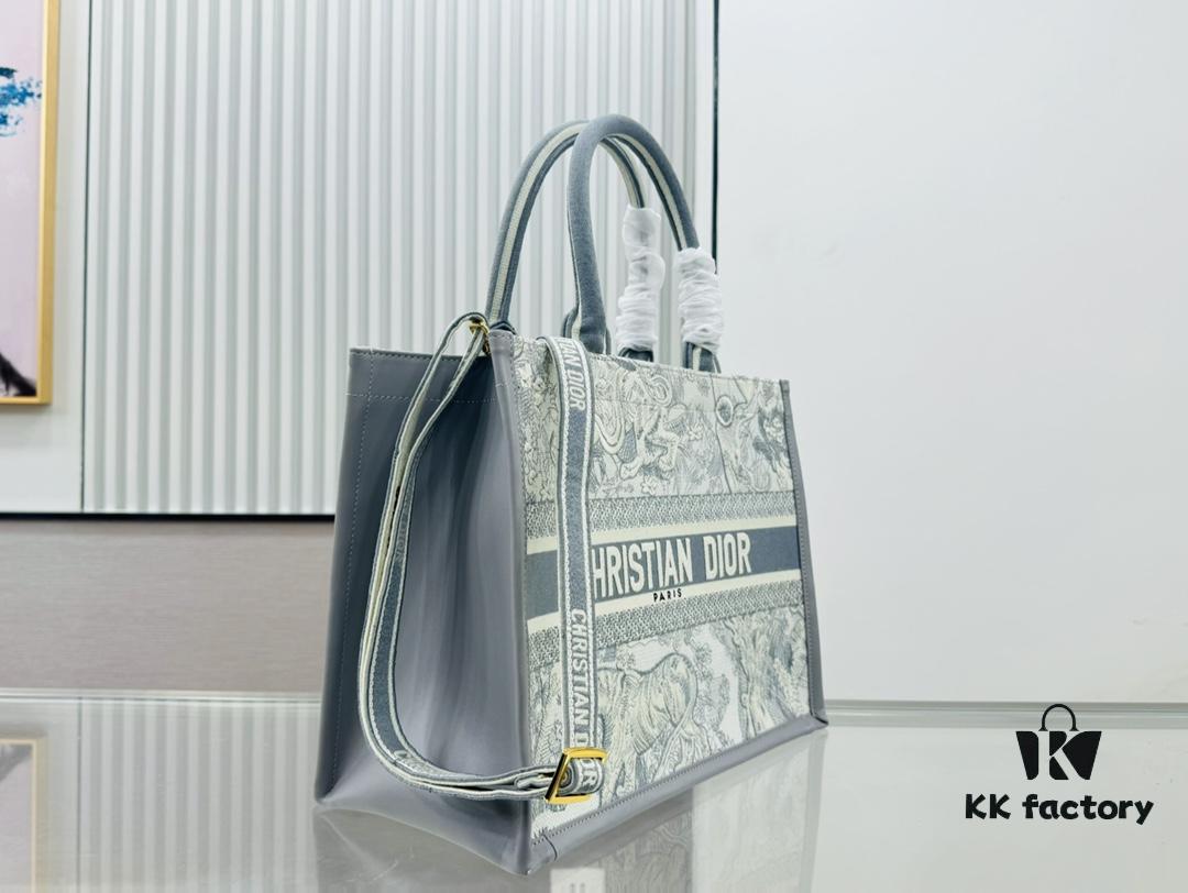 6930a3566e68136f4d9abd4a Dior Book Tote24 Early Spring New Arrival Medium Size with Leather Trim