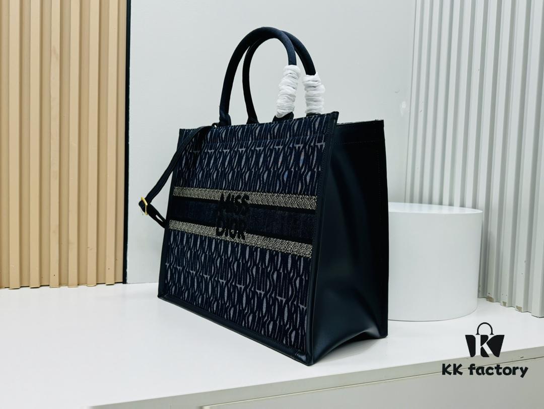 6930a35e6e68136f4d9abd5d Dior Book Tote24 Early Spring New Arrival Large Size with Leather Trim