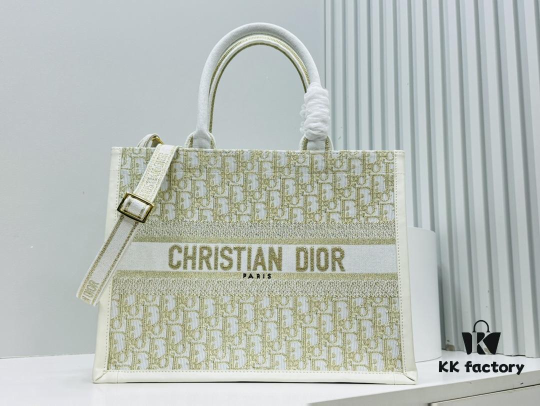 Dior Book Tote24 Early Spring New Arrival Medium Size with Leather Trim