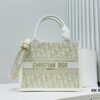 6930a3746e68136f4d9abd8d Dior Book Tote24 Early Spring New Arrival Small Size with Leather Trim