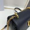 6930a3a66e68136f4d9abdea DIOR 30 Montaigne Avenue East-West Chain Handbag in Blue Oblique Canvas with Leather Trim