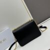 DIOR Top-Quality Genuine Leather Blue Oblique Print 30 Montaigne Avenue East-West Chain Handbag