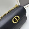 DIOR Top-Quality Genuine Leather Blue Oblique Print 30 Montaigne Avenue East-West Chain Handbag