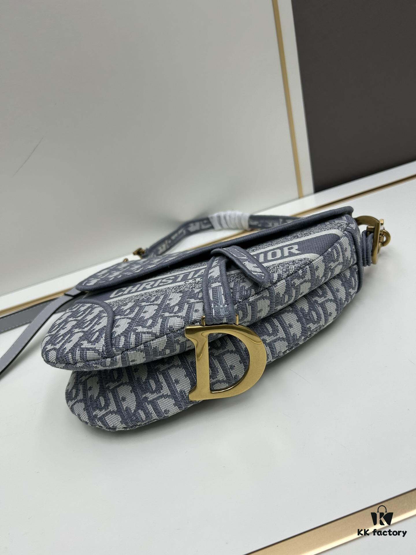 Large Size (With Box) 【♥️Dior Saddle Monogram Thin Strap】【Comes with Retail Box 🎁】