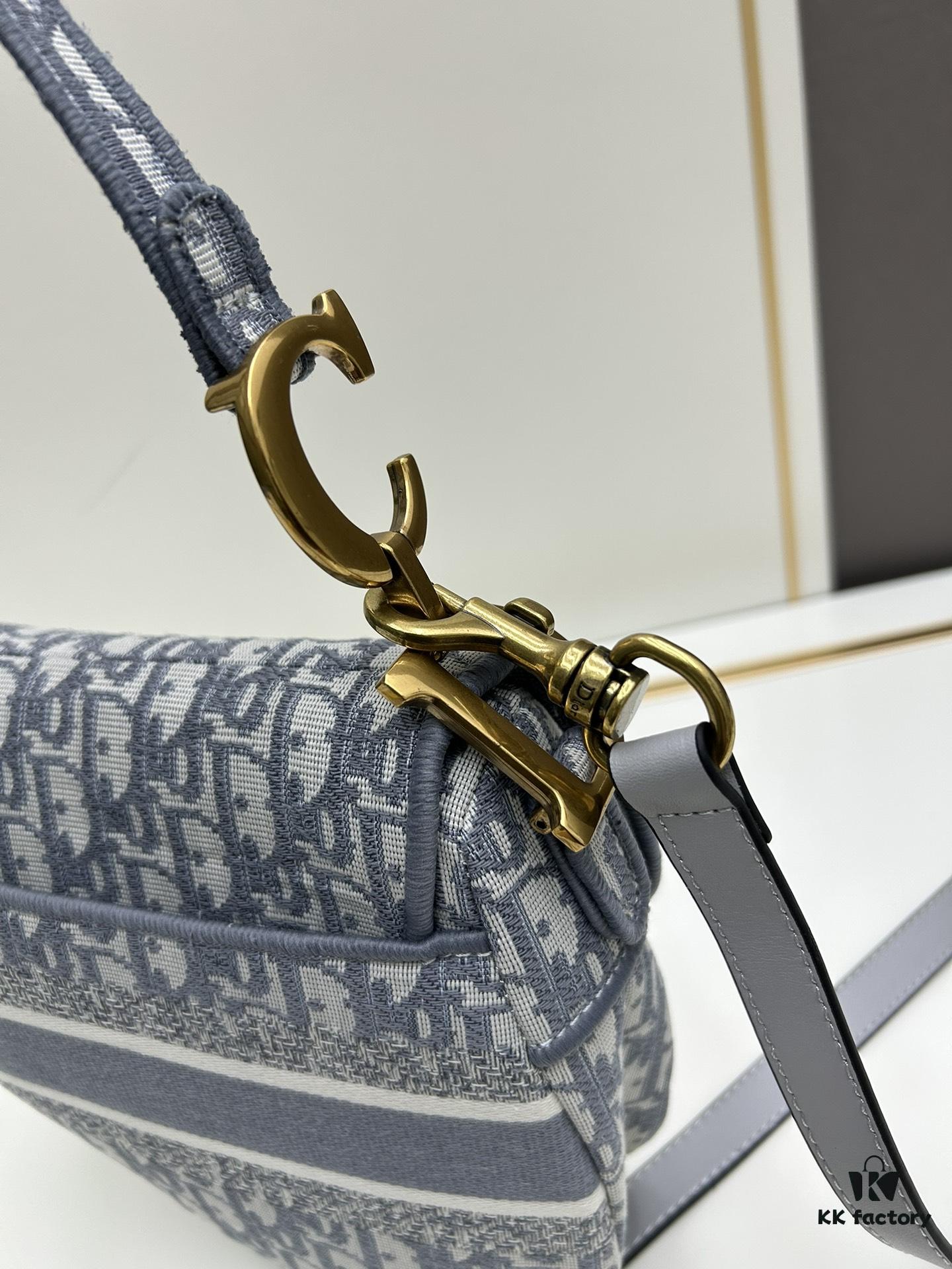 Large Size (With Box) 【♥️Dior Saddle Monogram Thin Strap】【Comes with Retail Box 🎁】