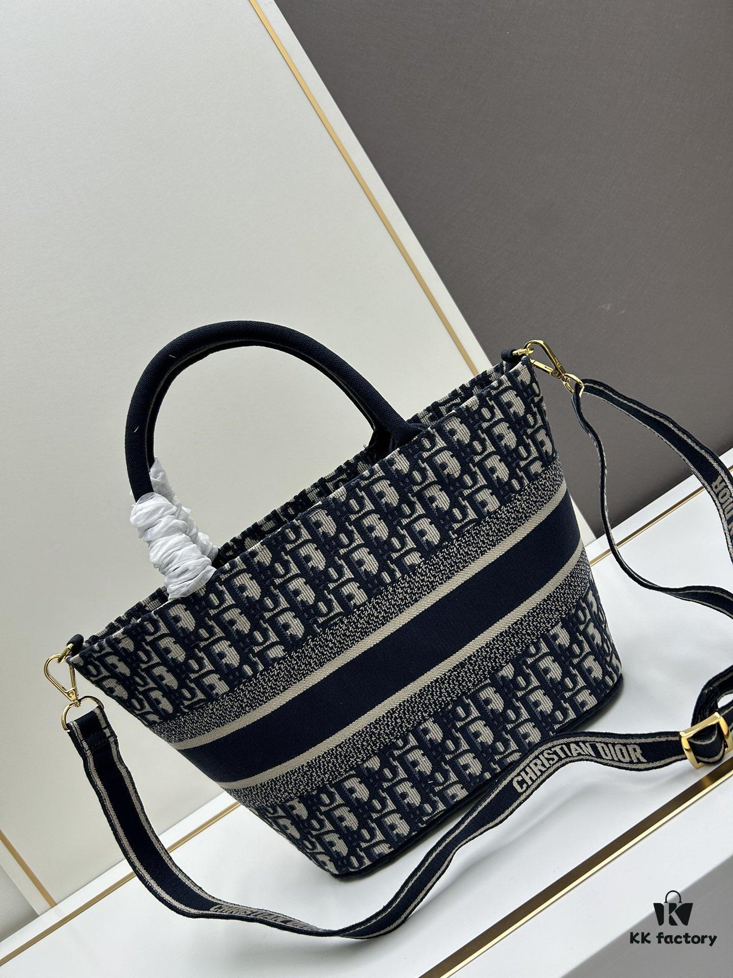 6930a3bc6e68136f4d9abe0e Dior ❤ (With Mini Bag + Strap) New Embroidered Basket Handbag