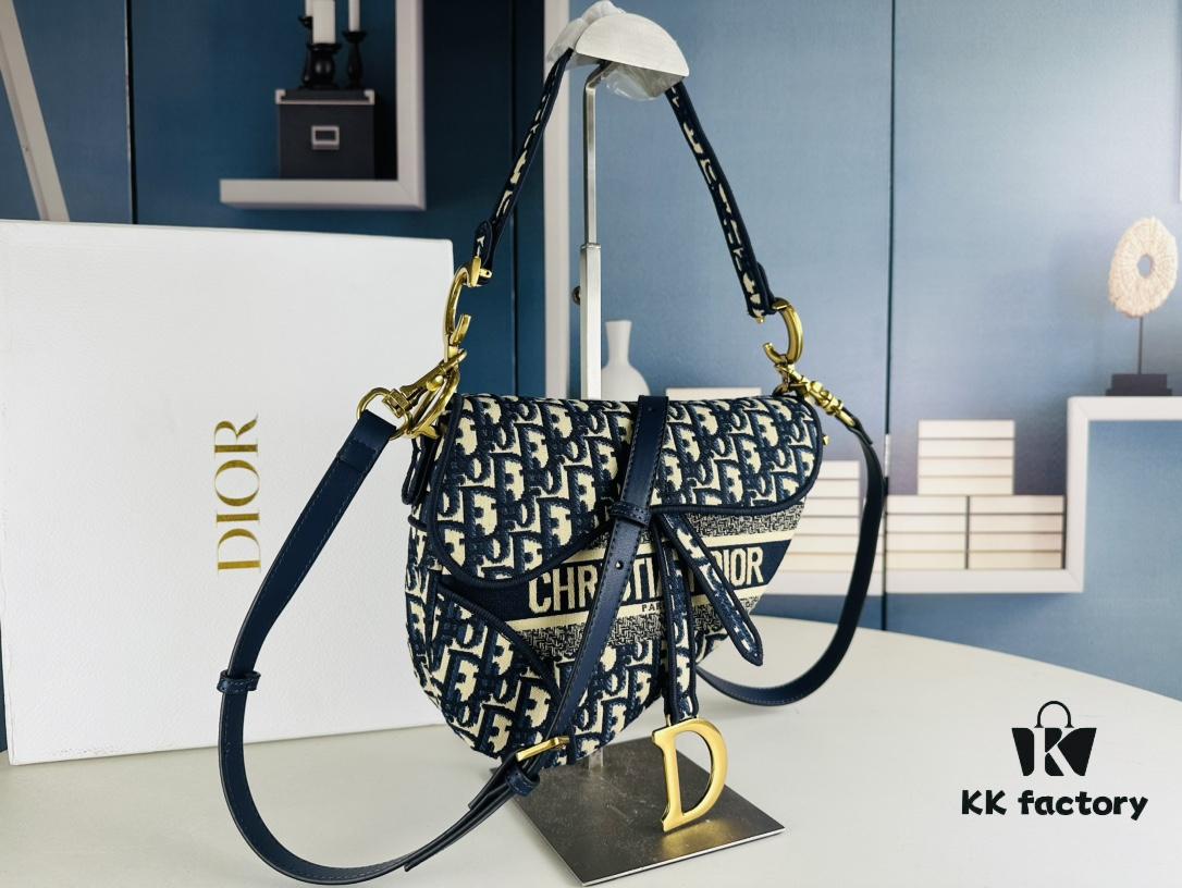 Large Size (With Box) 【♥️ Dior Saddle Monogram Thin Strap】【Comes with Retail Box 🎁】