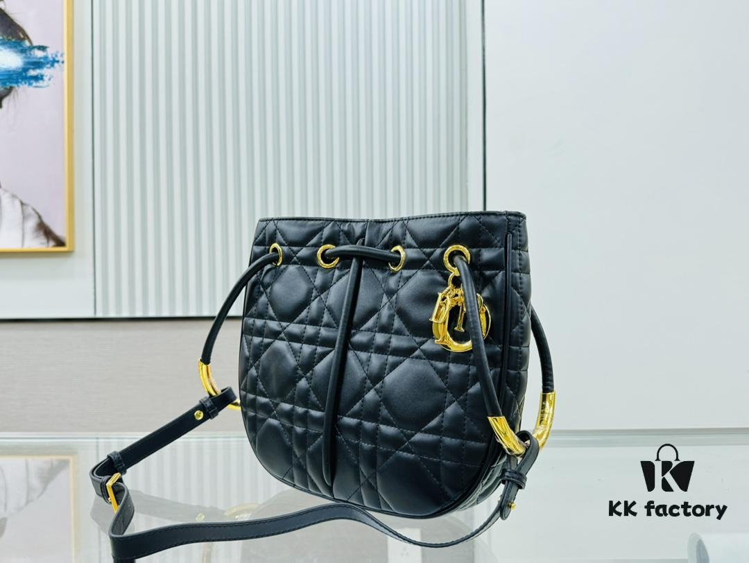 6930a4126e68136f4d9abec3 Dior Nolita Medium Bag in Black Lambskin with Cannage Quilting