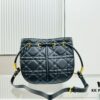 6930a4136e68136f4d9abec4 Dior Nolita Medium Bag in Black Lambskin with Cannage Quilting