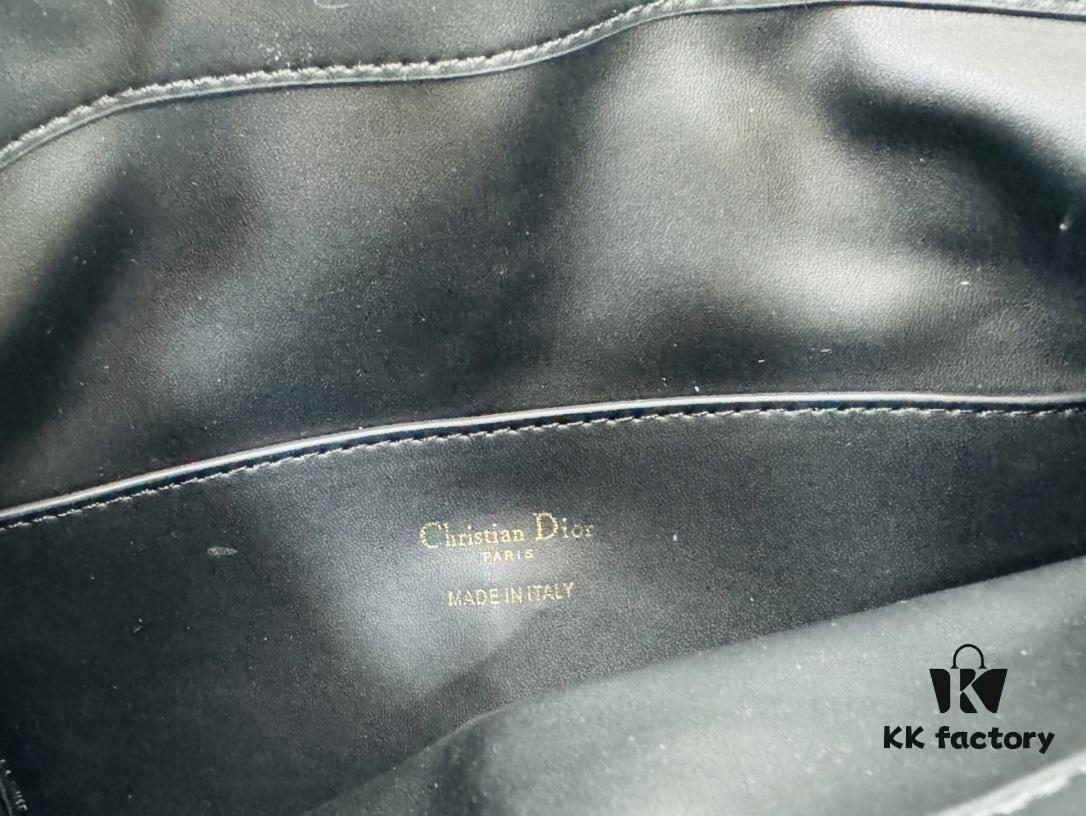 6930a4146e68136f4d9abec9 Dior Nolita Medium Bag in Black Lambskin with Cannage Quilting