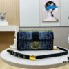 6930a4196e68136f4d9abed3 30 Montaigne East-West Chain Bag in Blue Denim Dior Oblique Jacquard