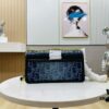 6930a41b6e68136f4d9abed8 30 Montaigne East-West Chain Bag in Blue Denim Dior Oblique Jacquard
