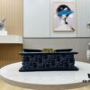 6930a41c6e68136f4d9abed9 30 Montaigne East-West Chain Bag in Blue Denim Dior Oblique Jacquard
