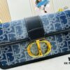 6930a41e6e68136f4d9abedc 30 Montaigne East-West Chain Bag in Blue Denim Dior Oblique Jacquard