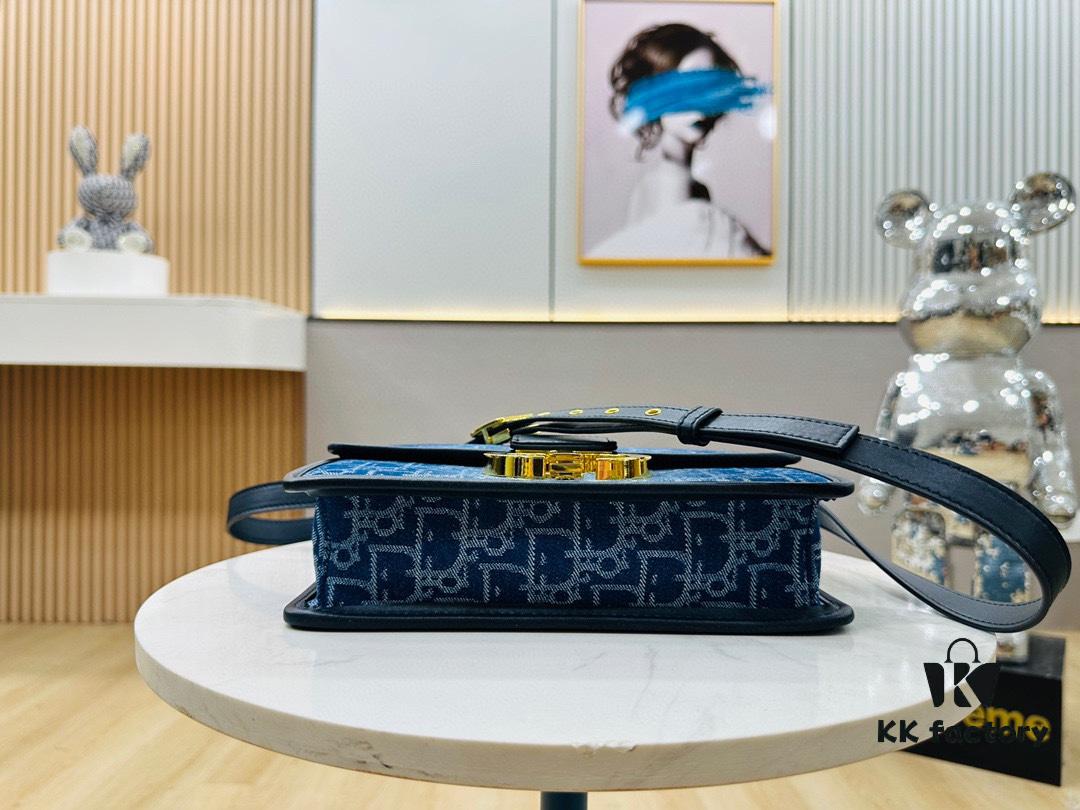 Dior 30 Montaigne Inspired Bag - Denim Blue