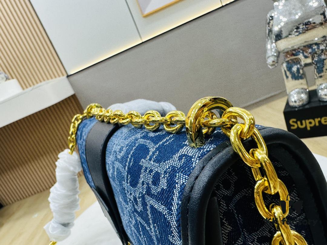 6930a4246e68136f4d9abeed Dior 30 Montaigne Inspired Bag - Denim Blue