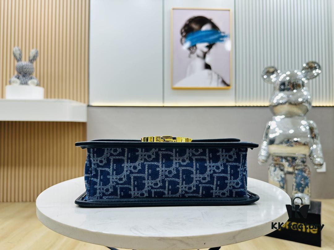 6930a4256e68136f4d9abeee Dior 30 Montaigne Inspired Bag - Denim Blue
