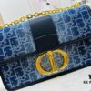 6930a4256e68136f4d9abeef Dior 30 Montaigne Inspired Bag - Denim Blue