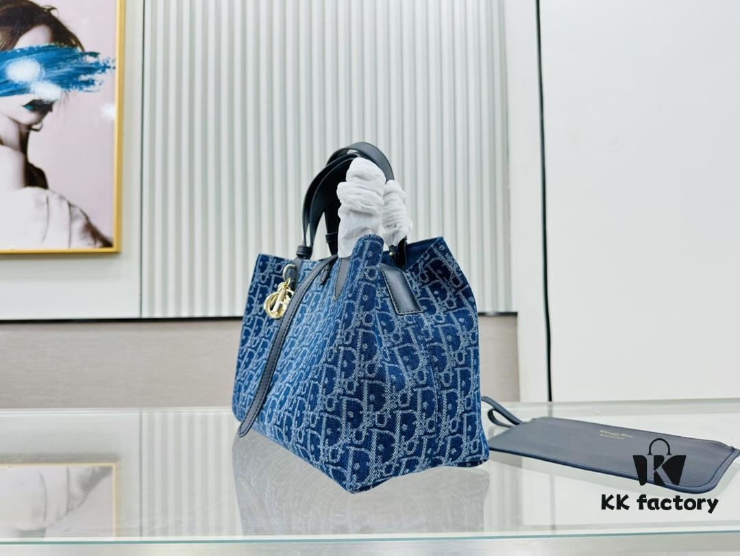 DIOR Toiletry Handbag, Medium Size, Denim Style