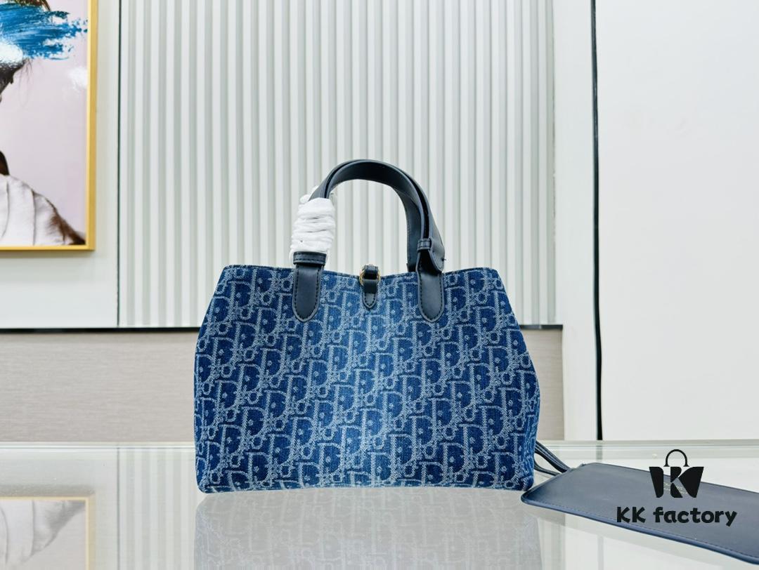DIOR Toiletry Handbag, Medium Size, Denim Style