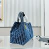 DIOR Toiletry Handbag, Medium Size, Denim Style