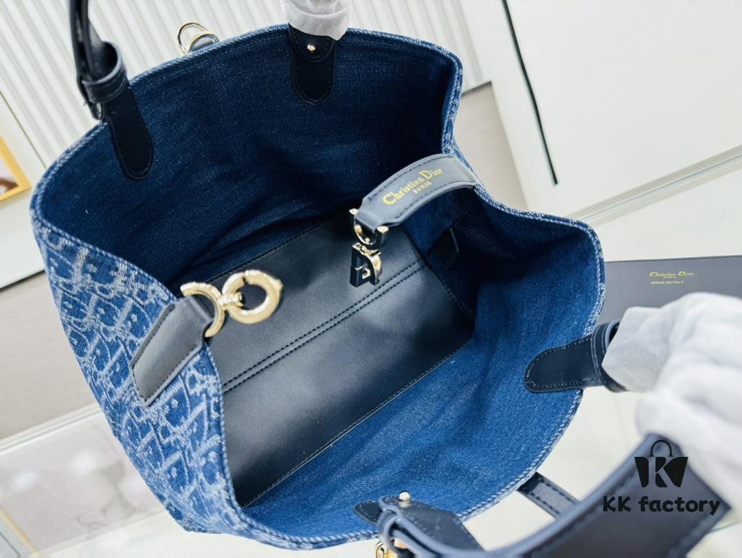 DIOR Toiletry Handbag, Medium Size, Denim Style