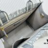 Gray Dior Book Tote II Medium Size with Leather Trim