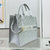 6930a43d6e68136f4d9abf24 Gray D Leather Trim Large Tote Bag DIOR Book Tote24 Spring Collection
