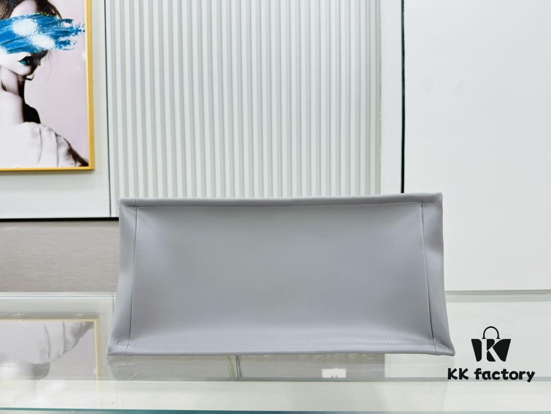 6930a43e6e68136f4d9abf29 Gray D Leather Trim Large Tote Bag DIOR Book Tote24 Spring Collection