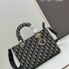 Large 29cm Dior D-Dream Crossbody Bag in Black Textured Calfskin [Landscape]