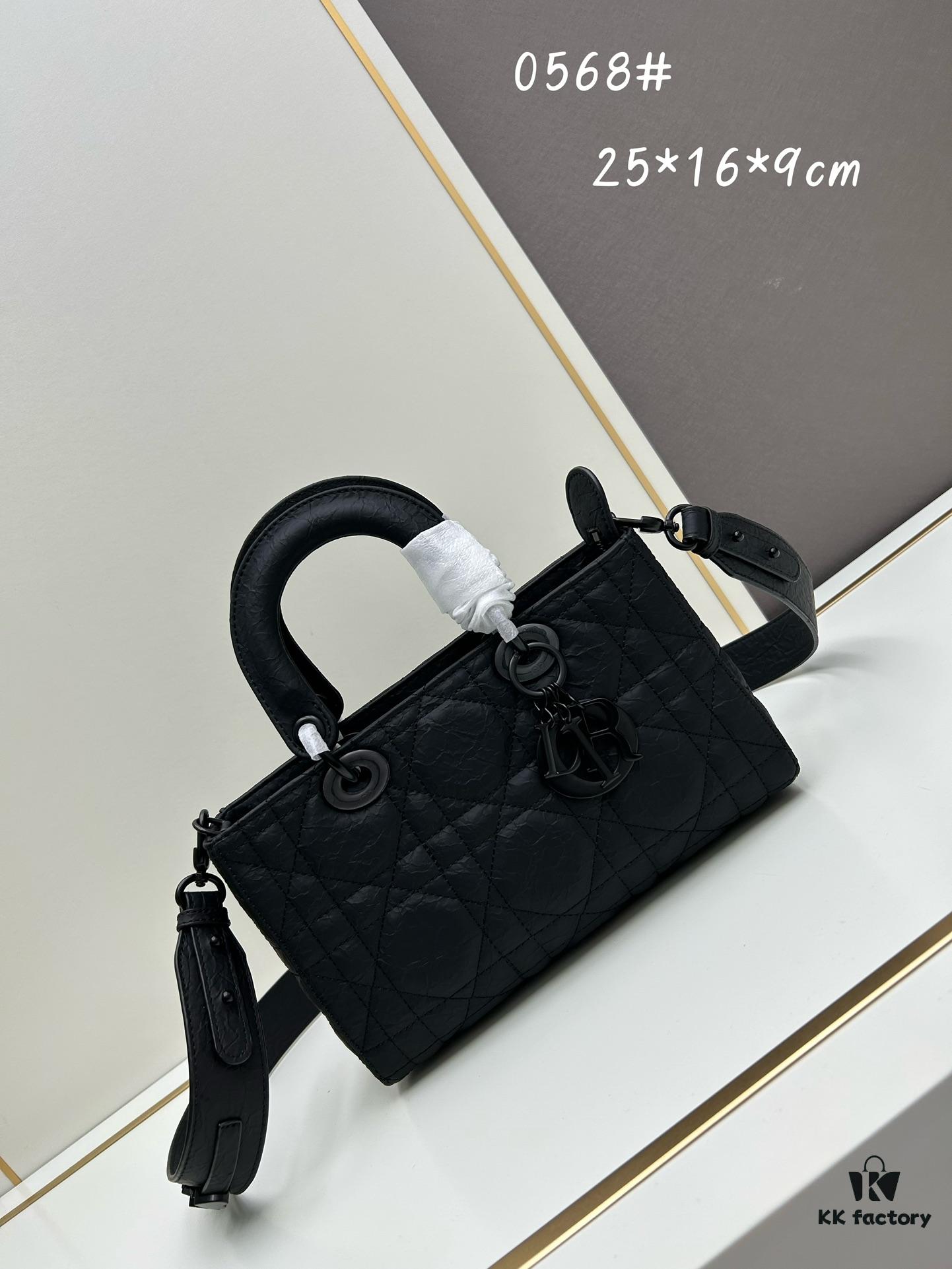6930a46c6e68136f4d9abf81 Dior Lady D-Lite Small Crossbody Bag in Black Quilted Calfskin