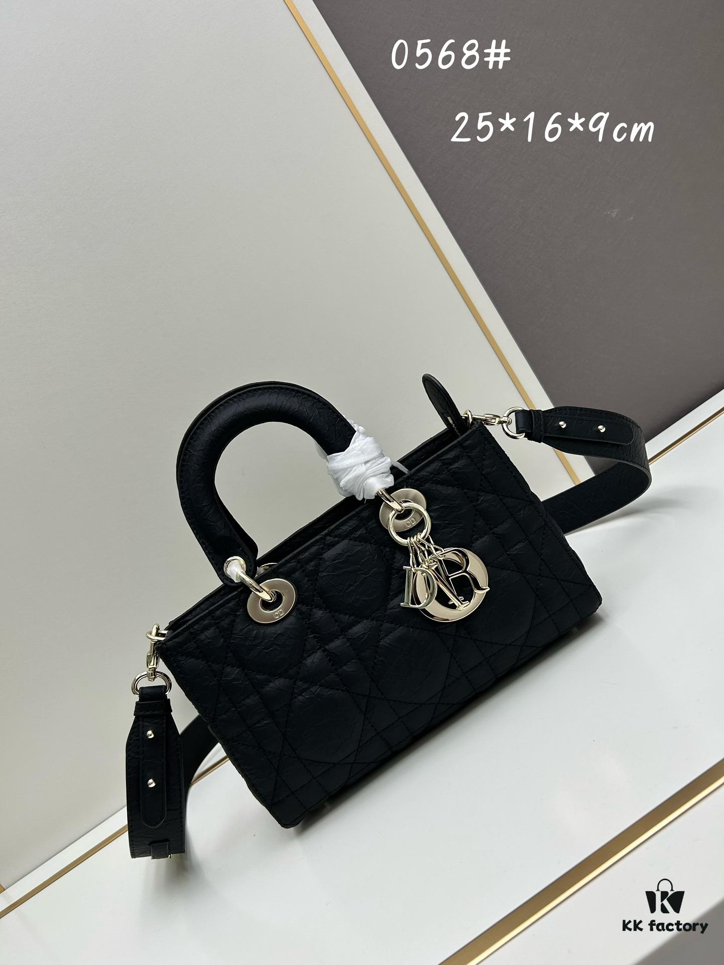 6930a46c6e68136f4d9abf82 Dior Lady D-Lite Small Crossbody Bag in Black Quilted Calfskin