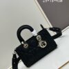6930a4726e68136f4d9abf8d Dior Lady D-Lite Small Crossbody Bag in Black Quilted Calfskin with Cannage Stitching