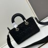 6930a4736e68136f4d9abf8f Dior Lady D-Lite Small Crossbody Bag in Black Quilted Calfskin with Cannage Stitching