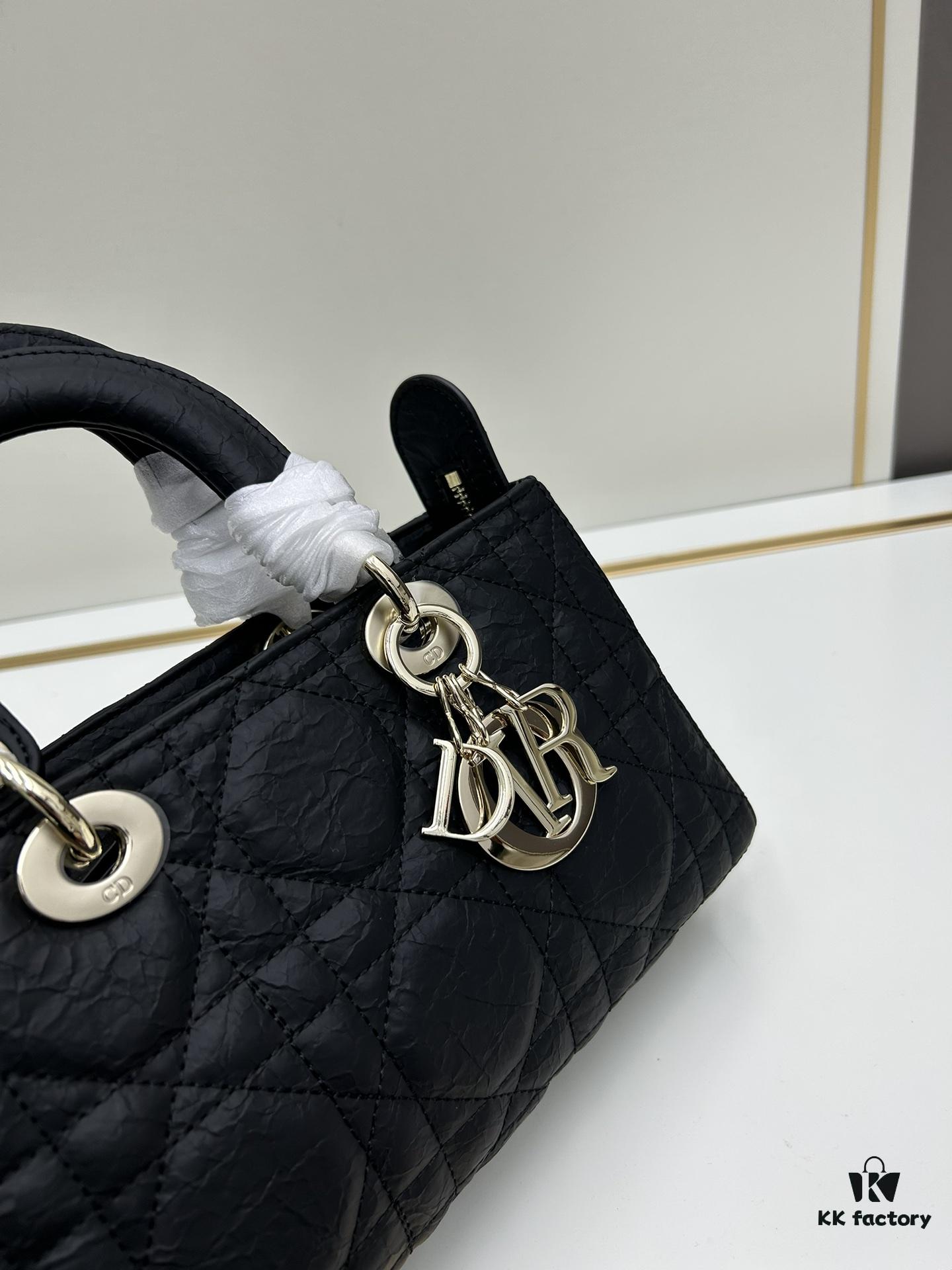 6930a4736e68136f4d9abf90 Dior Lady D-Lite Small Crossbody Bag in Black Quilted Calfskin with Cannage Stitching