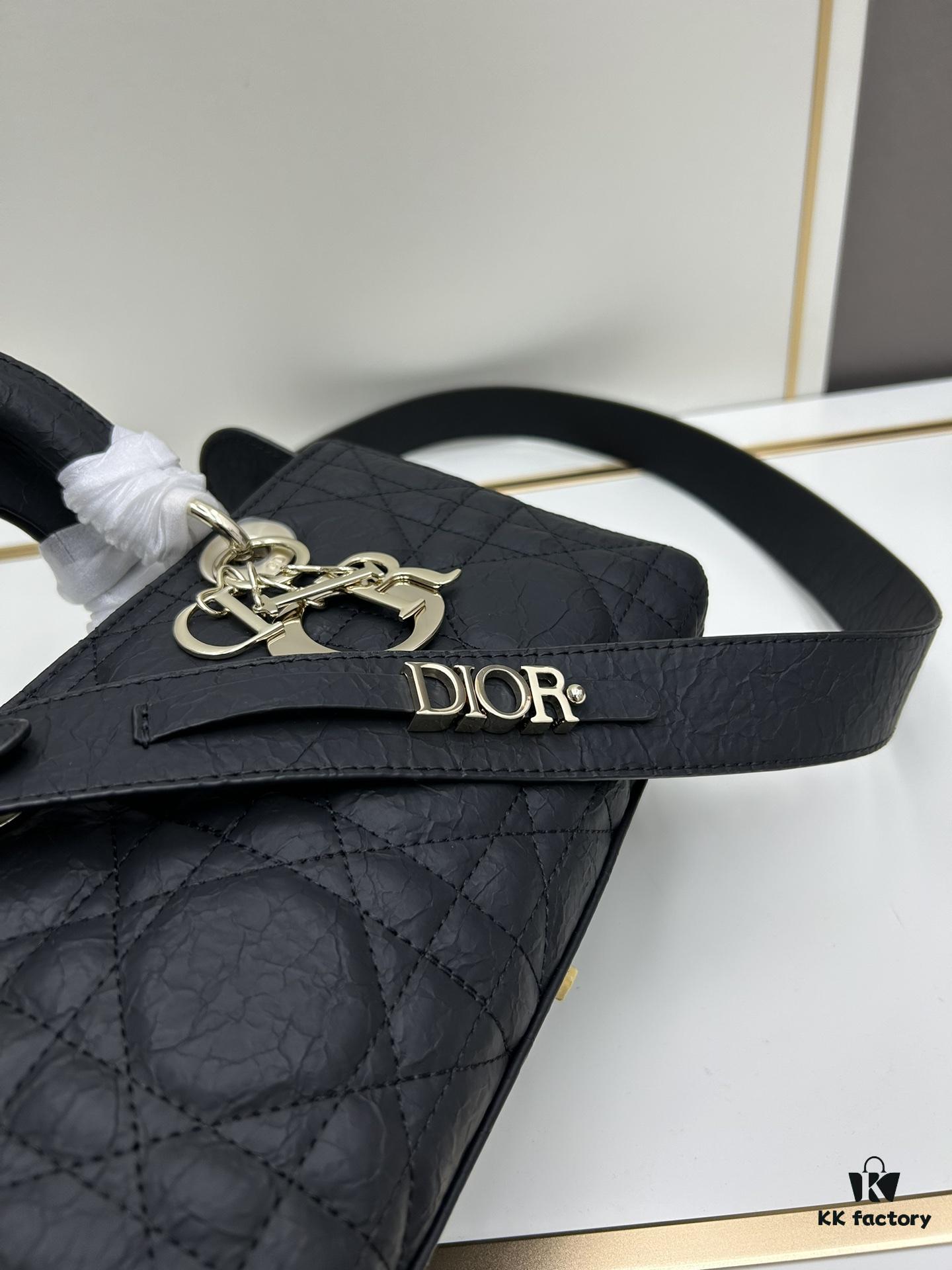 6930a4756e68136f4d9abf92 Dior Lady D-Lite Small Crossbody Bag in Black Quilted Calfskin with Cannage Stitching