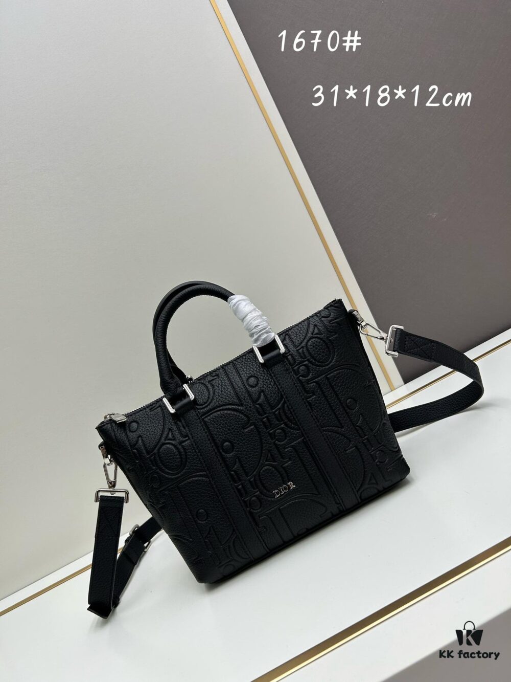 Weekender 25 Handbag in Embossed Calfskin with Dior Gravity Print