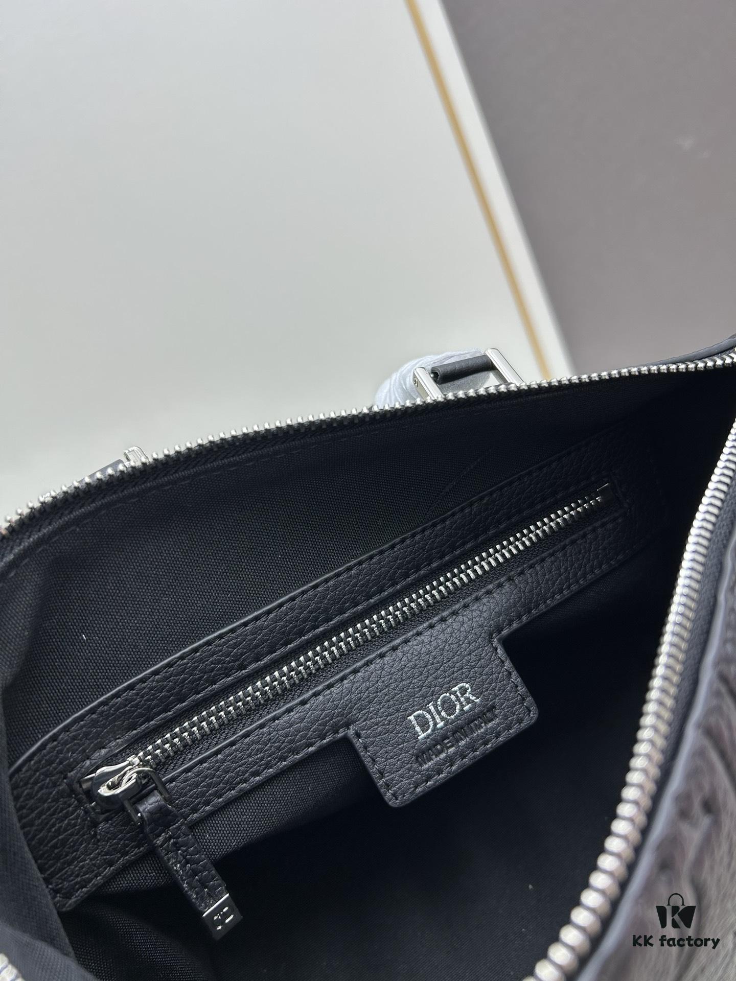 6930a4856e68136f4d9abfad Weekender 25 Handbag in Embossed Calfskin with Dior Gravity Print