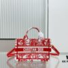 6930a49c6e68136f4d9abfd7 Dior Book Tote24 Mini with Adjustable Strap, Red Sun Head Design