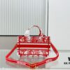 6930a49c6e68136f4d9abfd9 Dior Book Tote24 Mini with Adjustable Strap, Red Sun Head Design