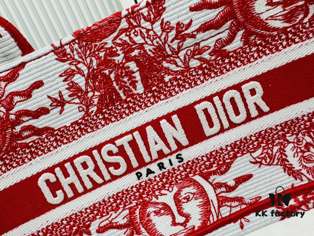 6930a49e6e68136f4d9abfdb Dior Book Tote24 Mini with Adjustable Strap, Red Sun Head Design